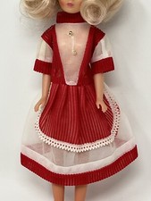 Vintage Doll Clothes Red White