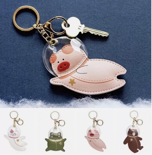 Leather cartoon keychain for - cartoon,
