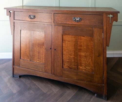 Arts crafts oak 2 drawer - arts,