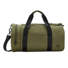 BNWT FRED PERRY AUTHENTIC RIPSTOP BARREL BAG, UNIFORM GREEN, L6264/Q55, ONE-SIZE
