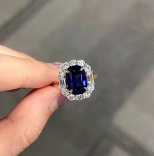 6.20 Ct Oval Cut Natural Blue
