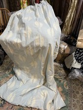 Pair Of romo Curtain, Pale Blue With Fern Design