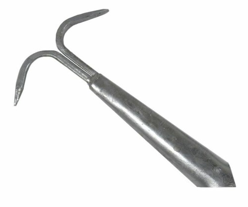 Galvanised double boat hook - 8",