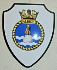 HMS Albion shield plaque crest