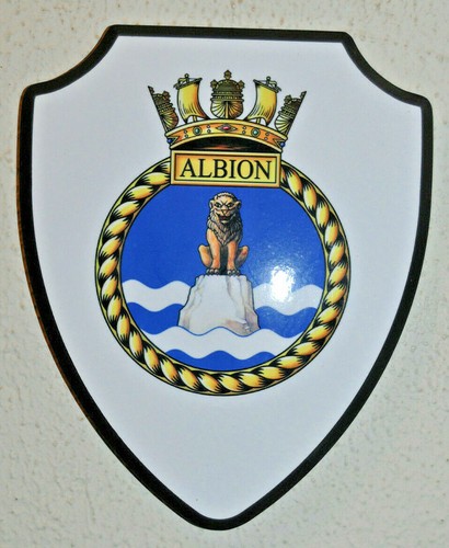 Hms albion shield - albion, plaque