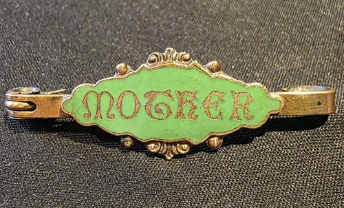 Antique green enamel brass - antique,