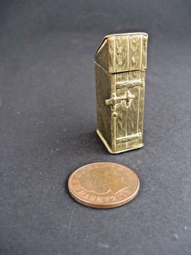 Antique vesta case brass - vesta,