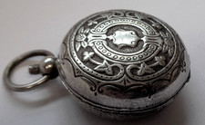 Antique Silver Plated Sovereign Holder Case 1900 - 1915. Working.