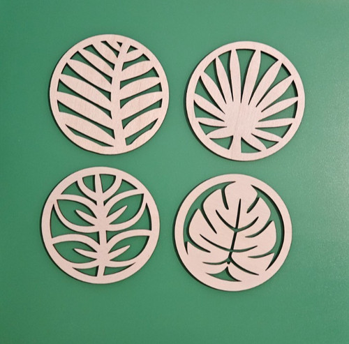 Set laser cut coasters - of,