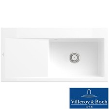 Villeroy & Boch Subway Style 60 Flat 1.0 Bowl Ceramic Kitchen Sink LHD-No Waste