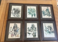 Ronald Embleton Prints x6 in wooden frames
