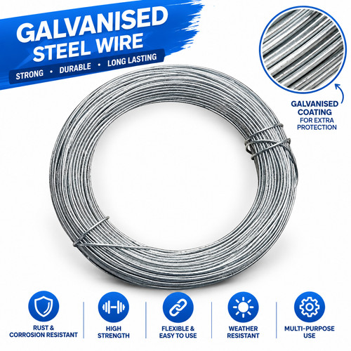 Galvanised garden wire 30m - galvanised,