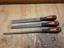 3 x Bacho Ergo Files - 12" Flat - 13" Round - 12" Rasp - Job Lot