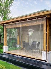 2m X 3m Transparent Waterproof Cover For Gazebo, Plants, Tent With Hem And Holes