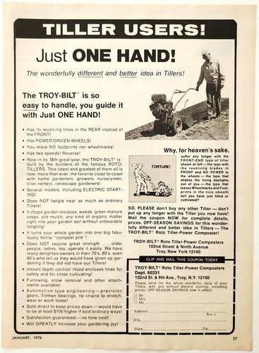 1976 troy bilt rototiller - 1976, troy-bilt