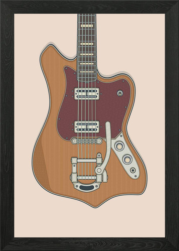 Maverick guitar framed - guitar, wall