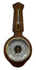 Vtg Shortland Barometer Thermometer Weather Station Made in England - C124 O429