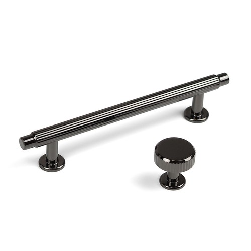 Black kitchen cupboard handle - black,
