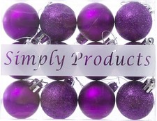 24x Christmas Baubles Tree Balls 2023 Party Wedding Ornament Xmas-Decor Party UK