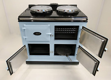 AGA COOKER DUAL CONTROL 3 OVEN (R7) ELECTRIC VERY YOUNG. DUCK EGG BLUE.