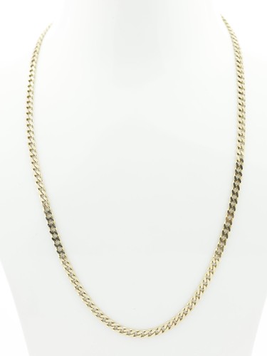 Gold curb link chain - gold,