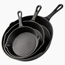 3-Piece Pre-Seasoned Cast Iron