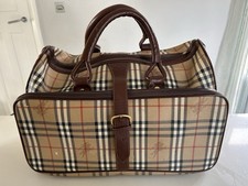 Vintage BURBERRYS Authenticated Holdall Duffel Travel Bag Haymarket Check
