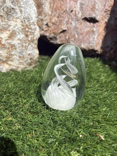 Vintage clear glass - clear, egg