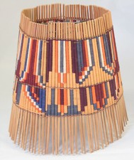 Handmade South American Look Lampshade - Bamboo + Thread + Wire