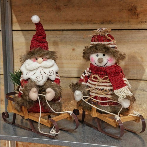 Festive santa snowman on - /,
