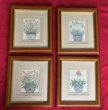 Manuscript Limited England Botanical Series 1137 x4 By Fiona Butler Framed