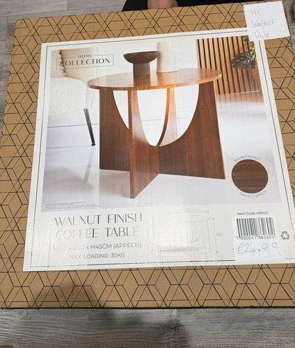 Walnut finish coffee table - coffee,