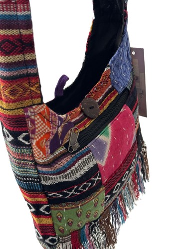 Hippie patchwork crossbody - patchwork, bag