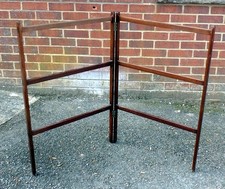 Victorian folding towel rail antique solid mahogany country house clothes airer