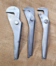  FOOTPRINT  & Wynn  Timmins PIPE GRIPS WRENCHES X 3 PLUMBERS BUILDERS OLD TOOLS