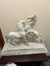 Large Rearing Horses Sculpture
