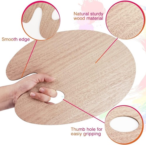 Wooden painting palette oval - palette,