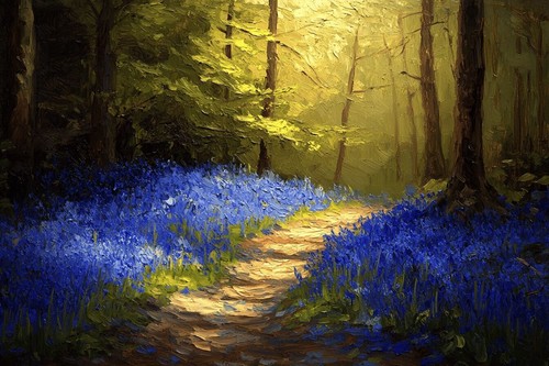 Bluebell woodland forest - woodland,