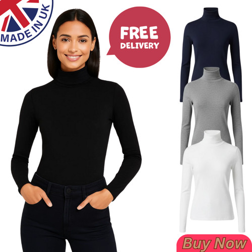 Ladies long sleeve high neck - ladies,