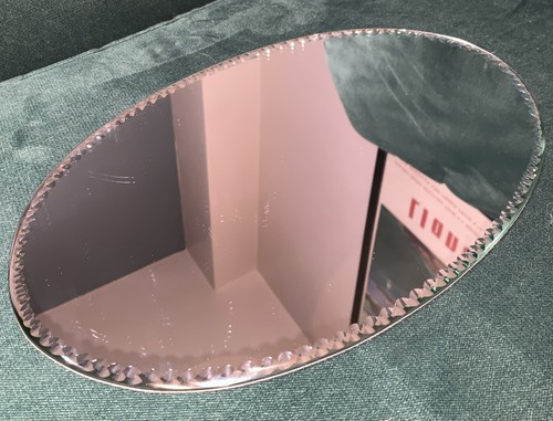Vintage pie crust mirror - crust, plate
