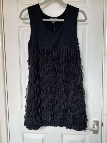 Bnwt apricot black - dress, with