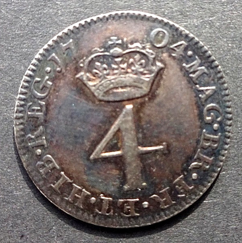Anna 1704 groat fourpence - anna, groat/fourpence