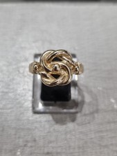 9ct yellow gold solid knot - gold,