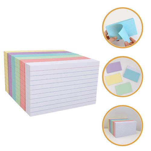 300pcs colorful ruled index - colorful,