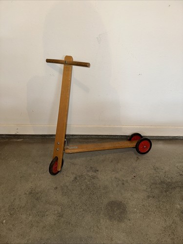 Vintage child wooden scooter - child's,
