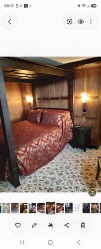 King size dark - wood, canopy