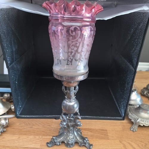 Antique white metal figural - white,
