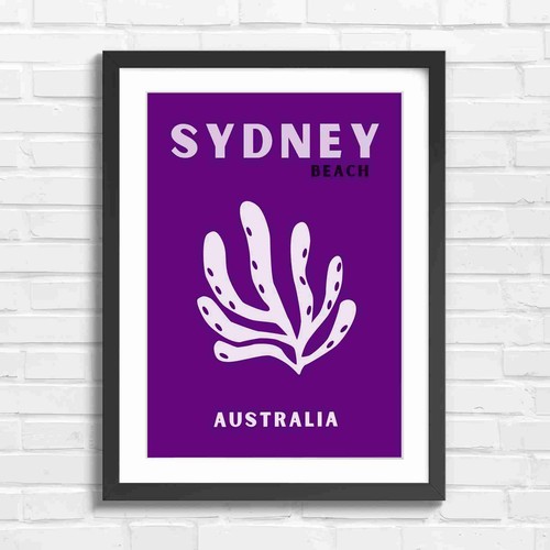 Bold sydney beach coral - bold, art