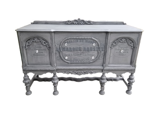 Gorgeous 1930 grey jacobean - 1930's,