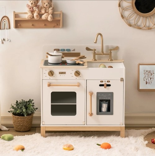 Wooden play kitchen for kids - play,